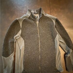 Greyson Two-Tone Zip-Up Sweater